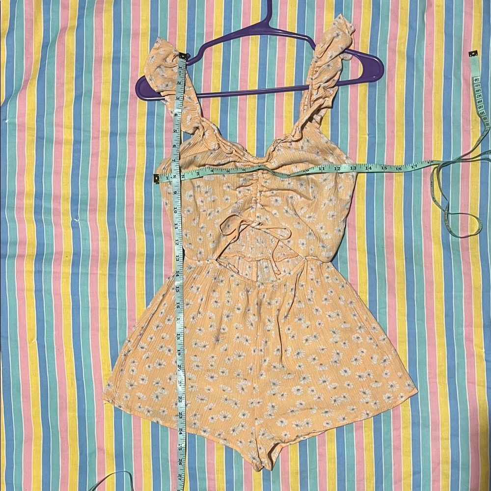 Timing Yellow Floral Jumpsuit Women’s Size Small